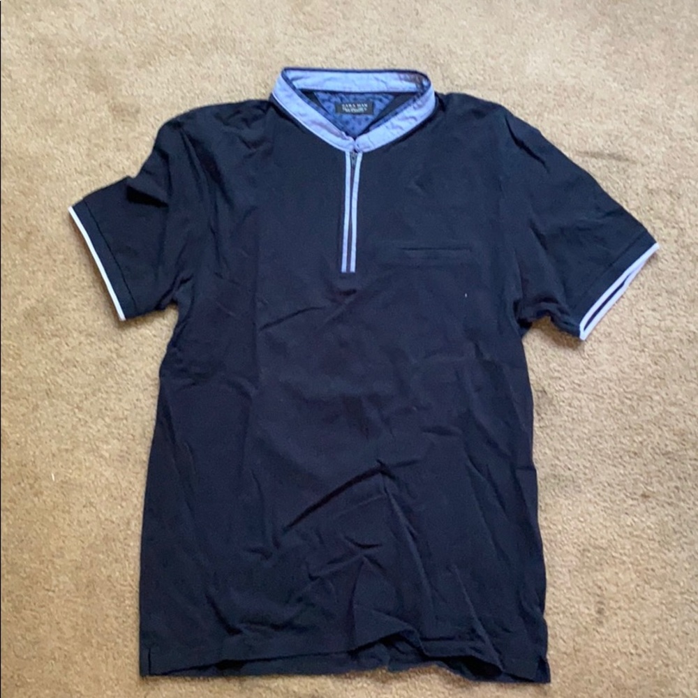 Zara Zipper collared Polo
